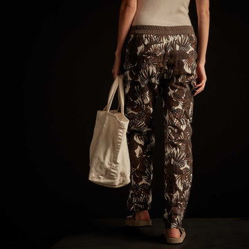 Tropical Print Linen Cargo Pant - Kona