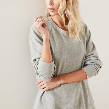 Vintage French Terry Relaxed Sweatshirt - Heather Grey